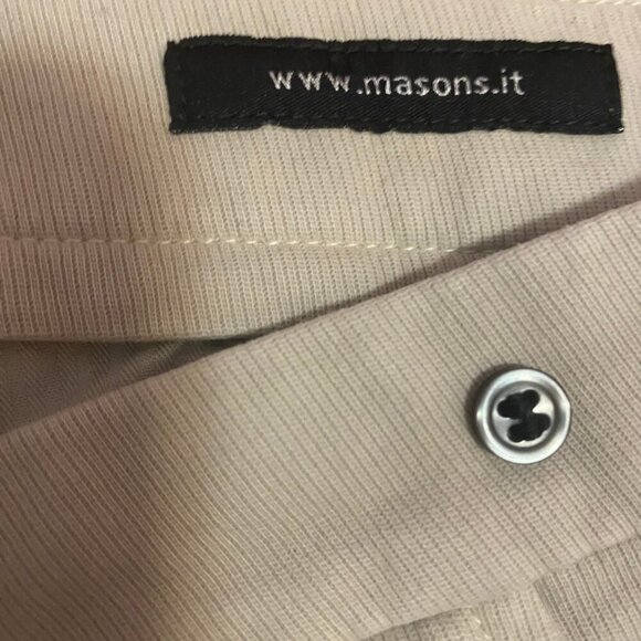 Mason’s Italy Torino Jersey Slim Fit Khaki Pants | Size 54 (XL/38W) - Picture 8 of 12